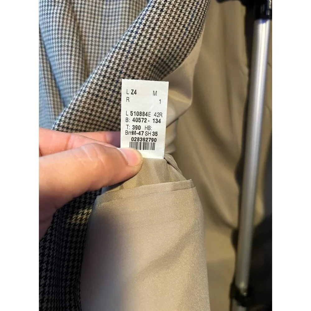 Vtg Ralph Lauren Blazer 42r Wool Beige Brown Perfect Condition